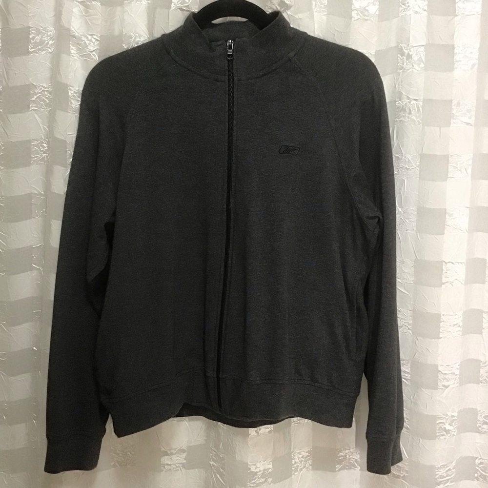 Reebok Long Sleeve Full Zip Dark Heather Gray Jacket  Size M